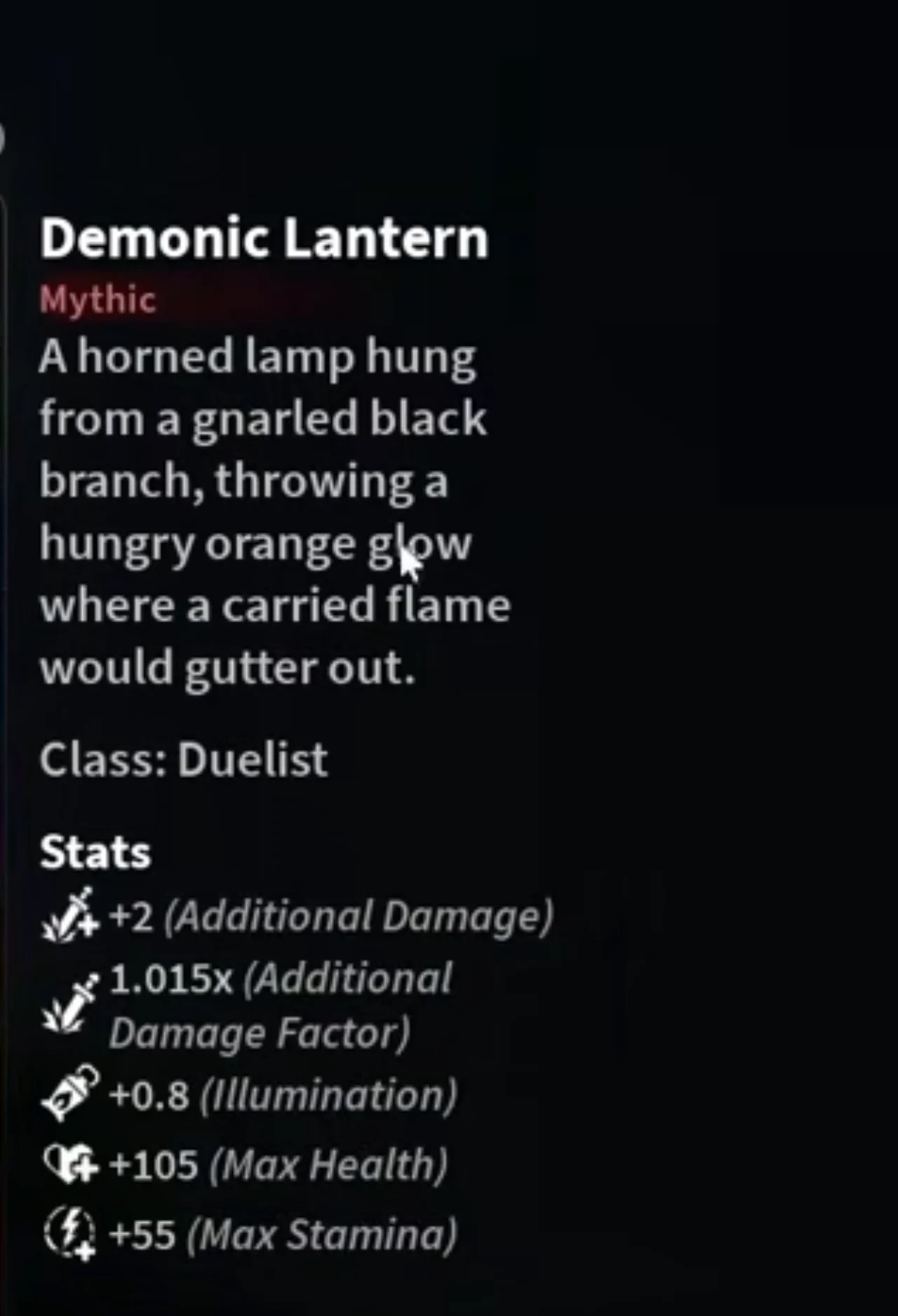 Demonic Lantern item card