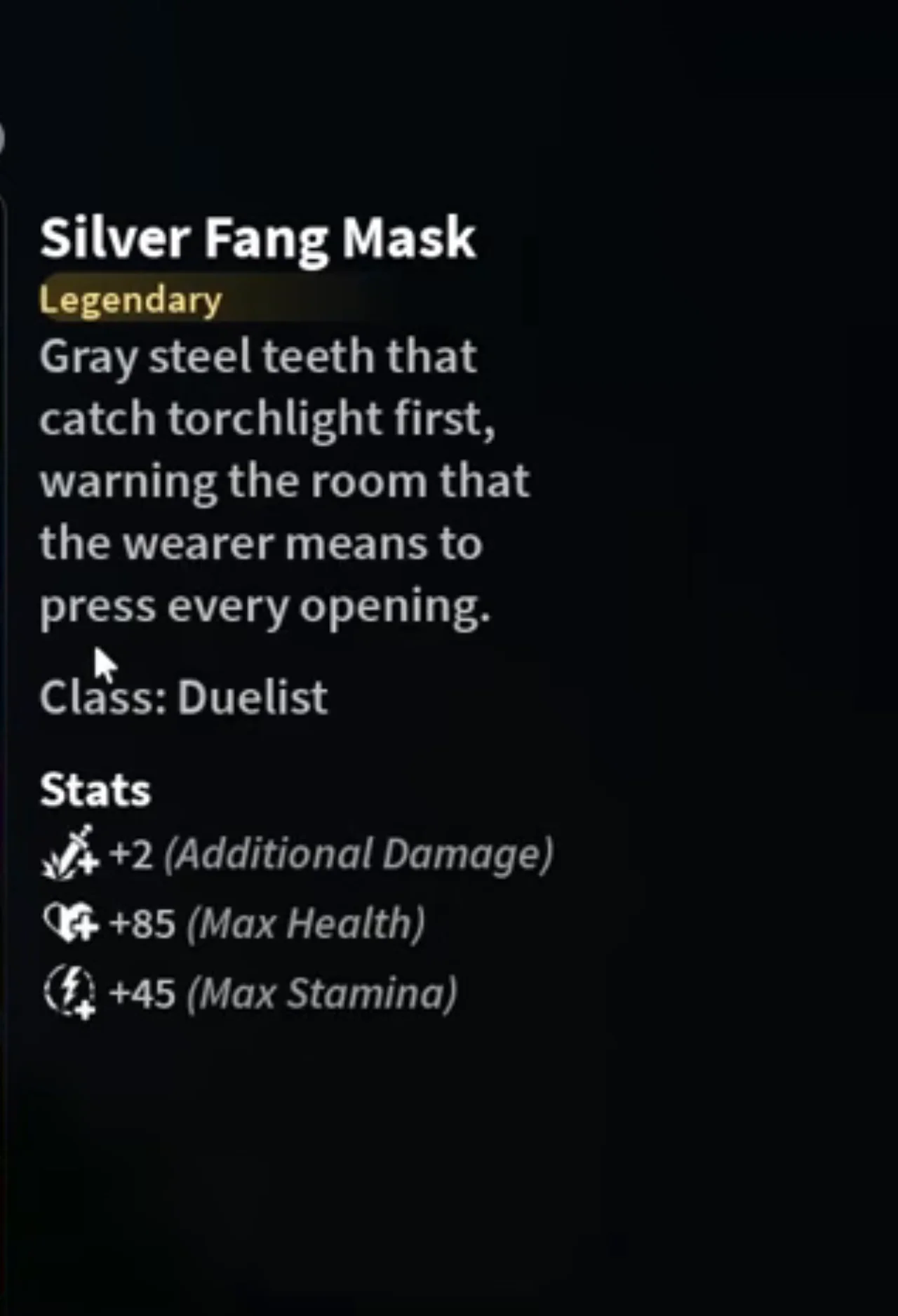 Silver Fang Mask item card