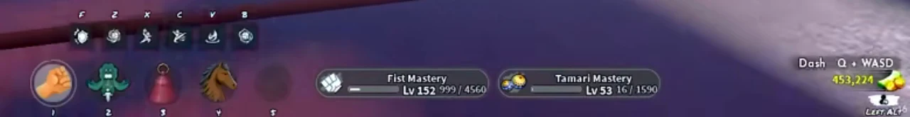 The move row with every slot open