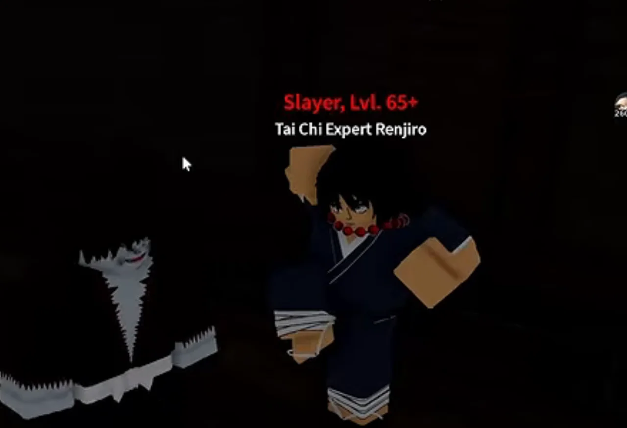 Renjiro's nameplate beside a player