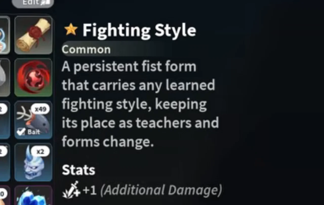 The Fighting Style item card