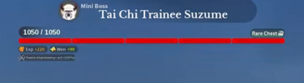 Tai Chi Trainee Suzume's boss bar