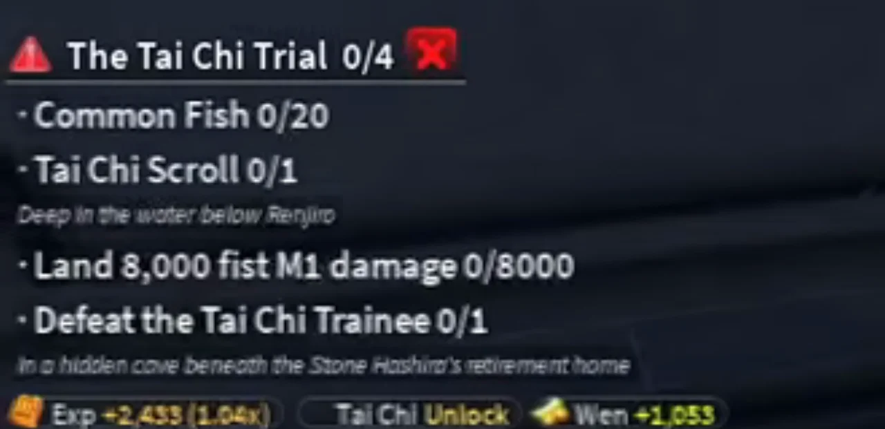 The Tai Chi Trial tracker