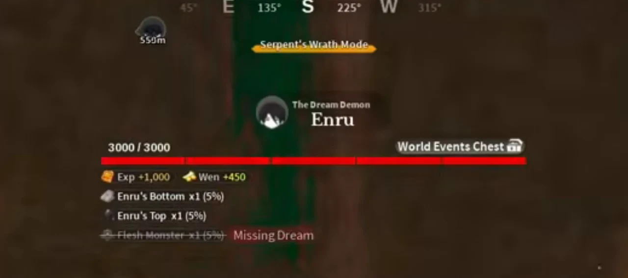 Enru's health bar at night