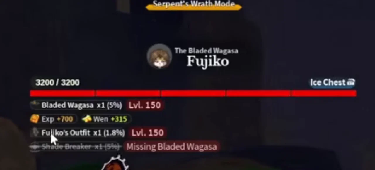 Fujiko's boss bar with two level 150 labels