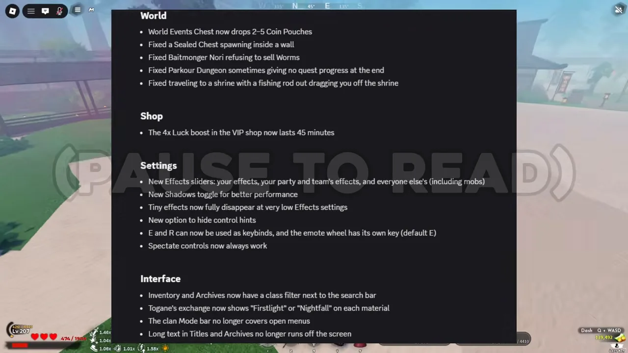 The next page of the same notes, with a Settings section