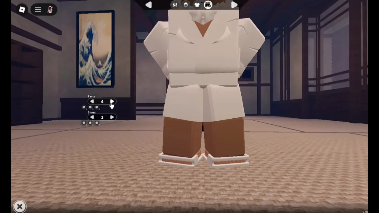 The pants and shoes tab