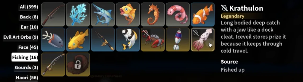 The same Archives tab with the Krathulon card