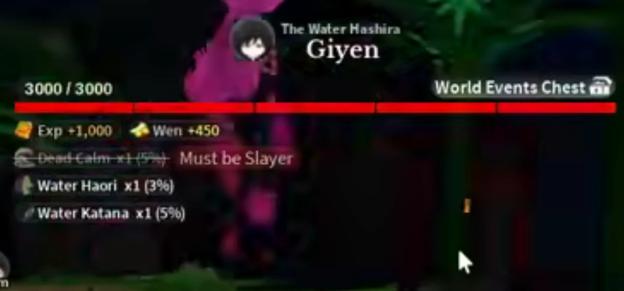 Giyen's health bar at launch