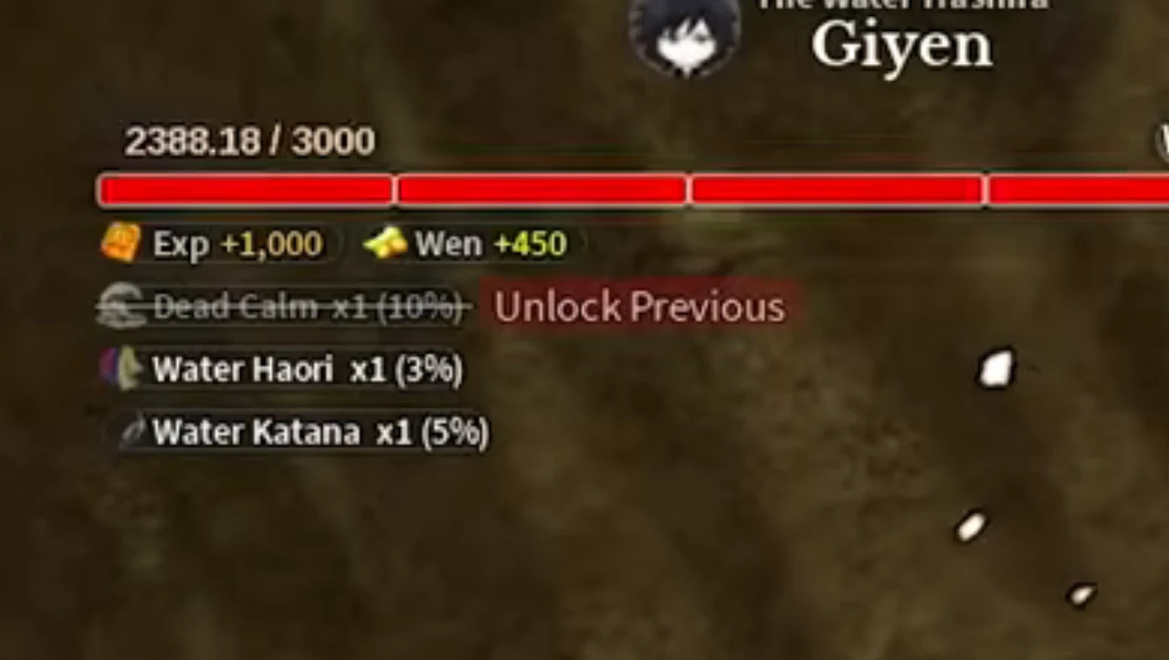 Giyen's health bar after the patch