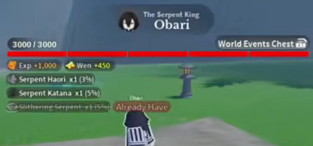 Obari's health bar at launch