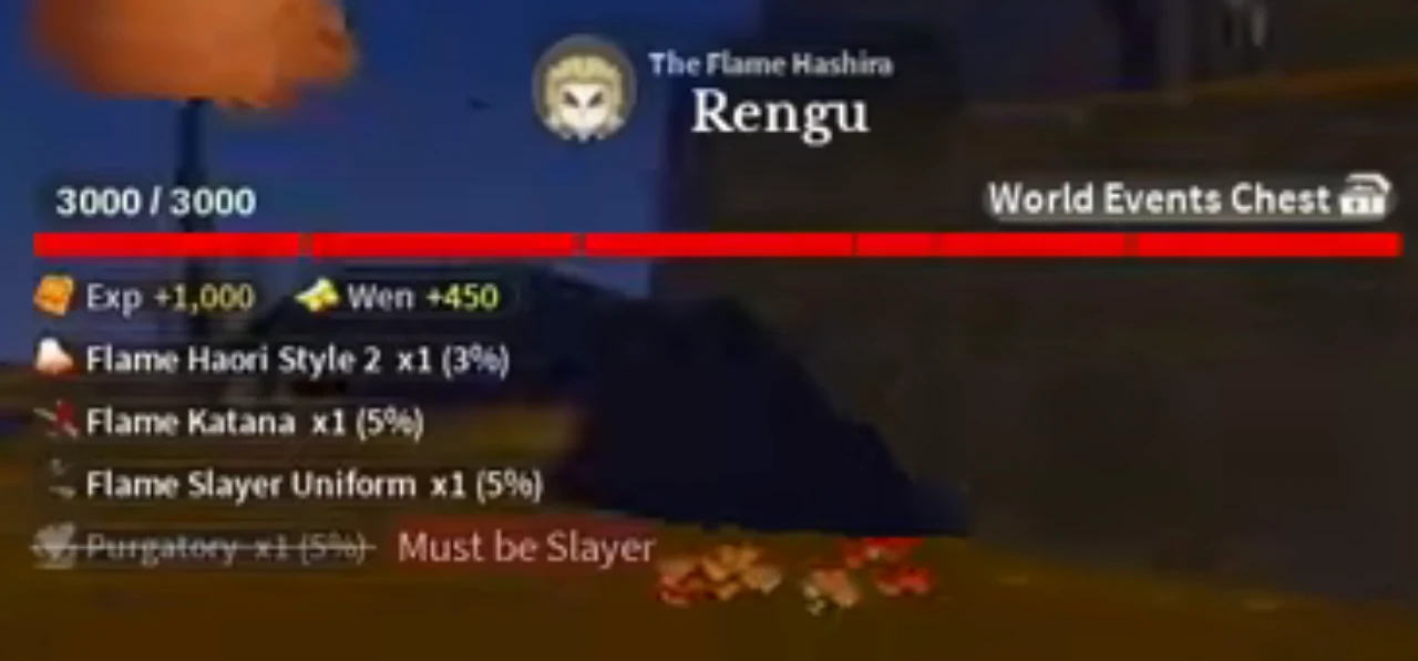 Rengu's health bar at launch