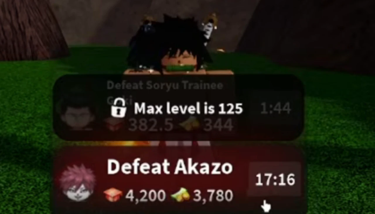 A crow hunt board with a mastery reward on the Akazo row