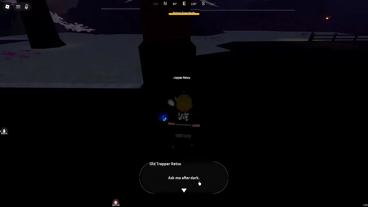 The same trapper with a one-line reply
