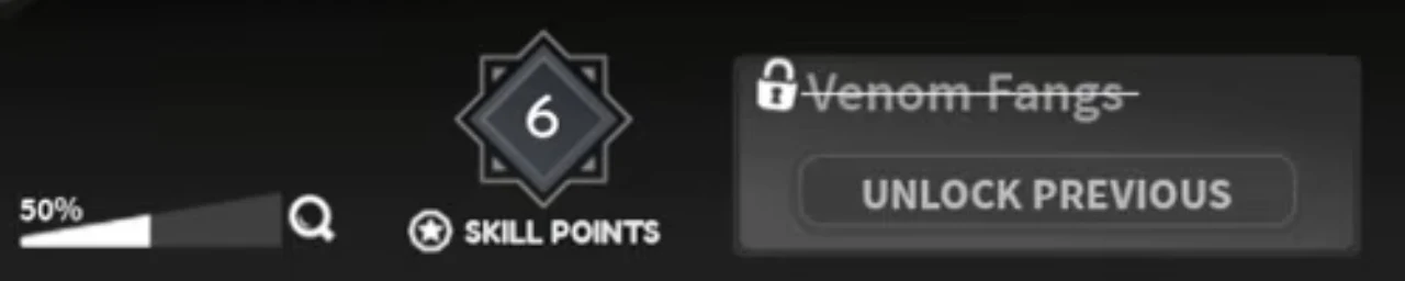 A node card with an Unlock Previous button