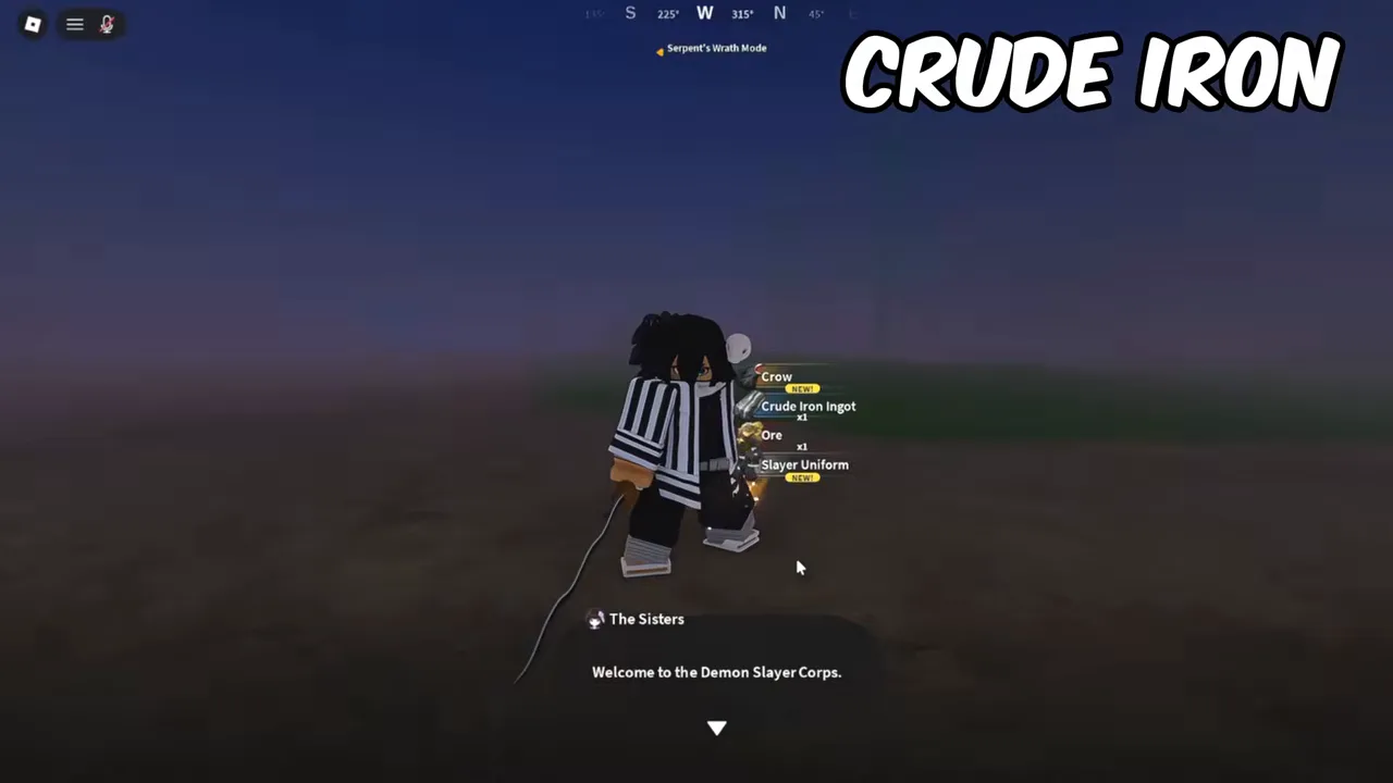 A player at dusk with four reward popups beside them and a dialog box below
